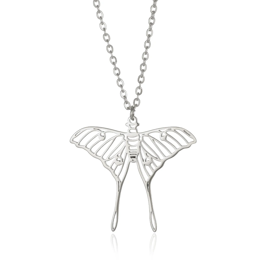 Gothic Luna Moth Gold Butterfly Clavicle Chain Choker Necklace Women Fashion Insect Jewelry Gift - Image 13