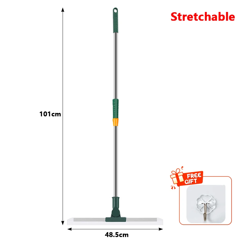 Cleaning Brush Long Handle Telescopic Magic Broom Silicone Floor Wiper Squeegee Strip Window Glass Household Bathroom Sweeping - Image 10