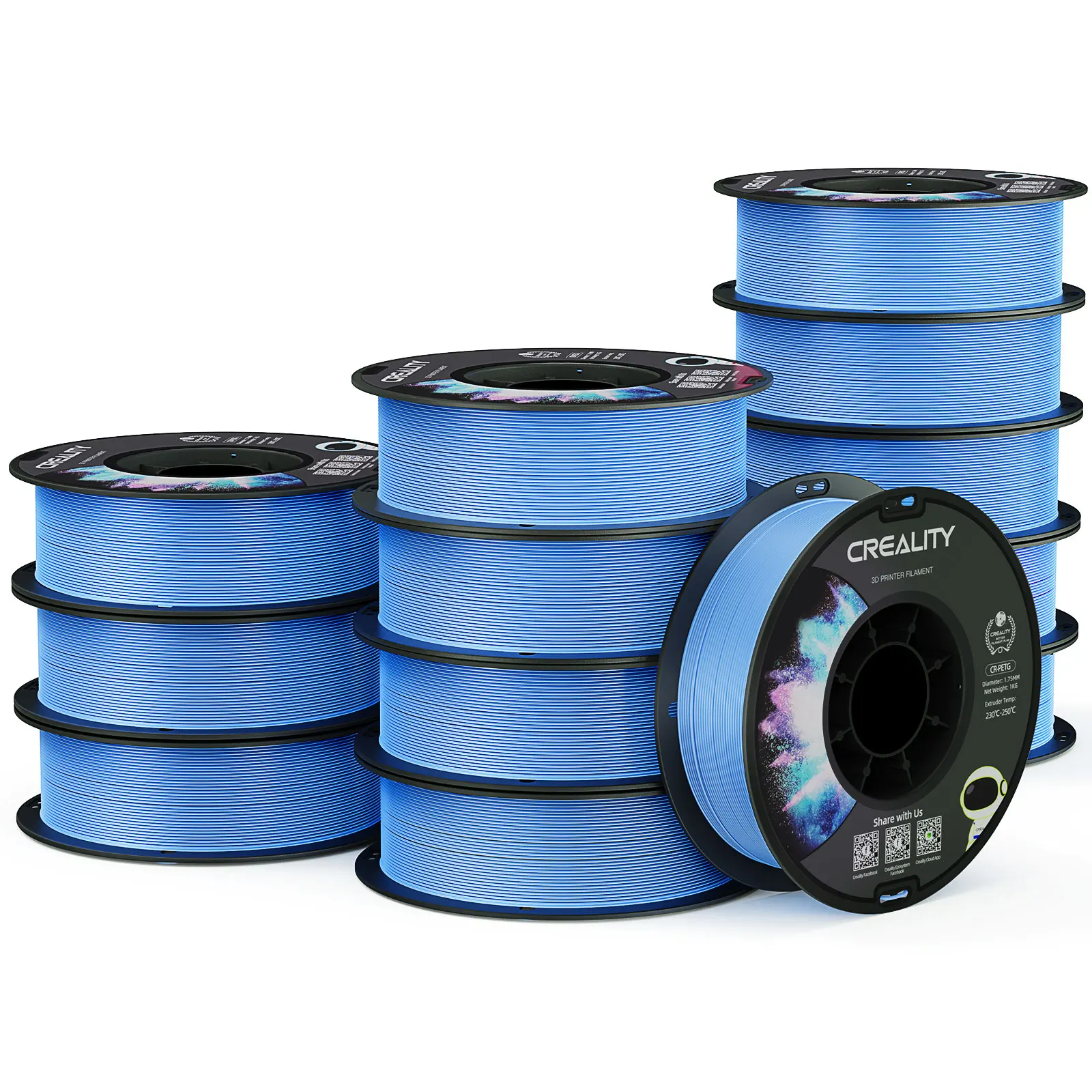 Creality PETG 3D Printer Filament 1.75mm 12 Rolls 1KG/roll Glossy Printing Filaments 3D Printer Materials High Temperature - Image 14