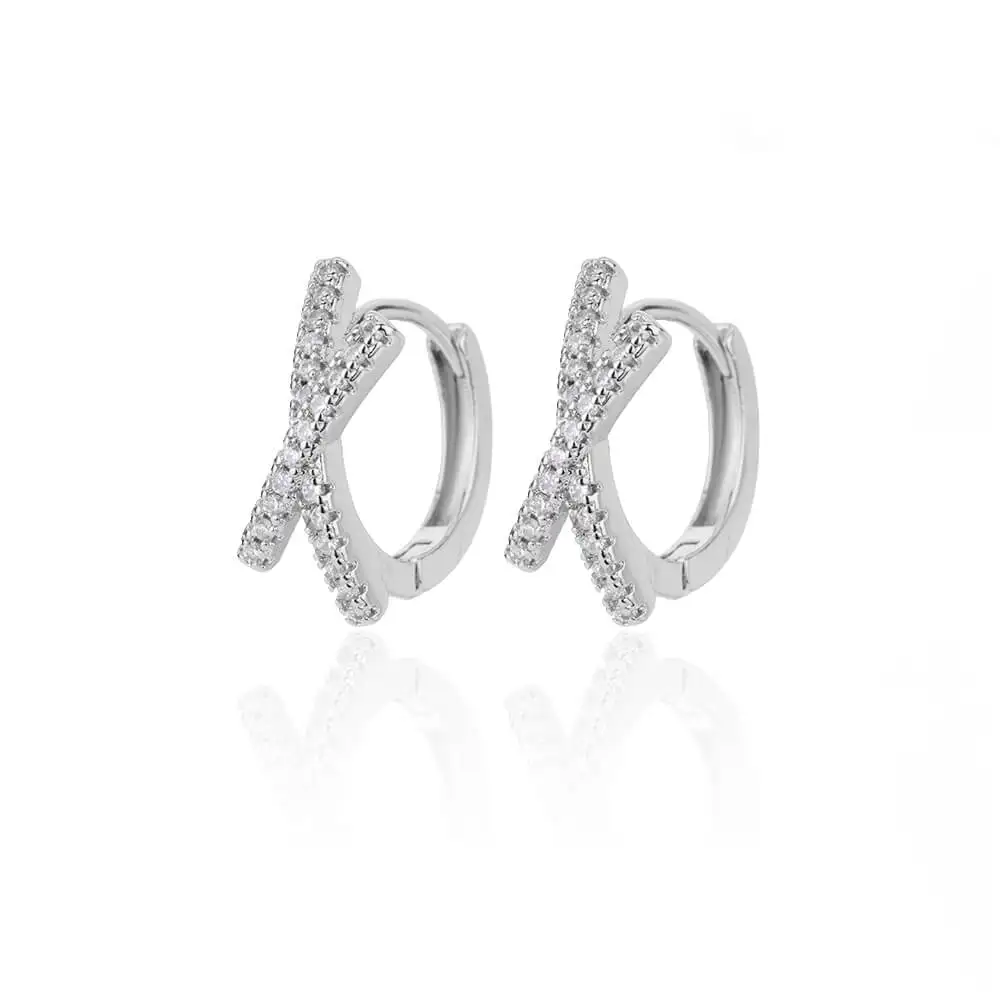 2024 Trending Zircon Colored Flower Hoop Earrings Stainless Steel Luxury Jewelry for Women - Image 14