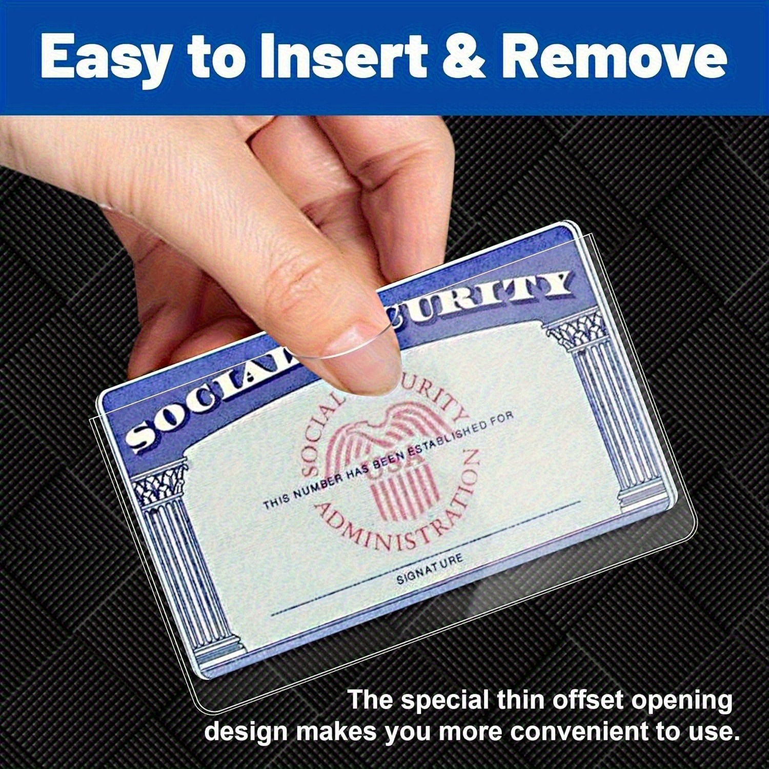 Father’s Day 8-Pack Heavy-Duty PVC ID Card Protectors Clear Waterproof Badge Sleeves - Image 7