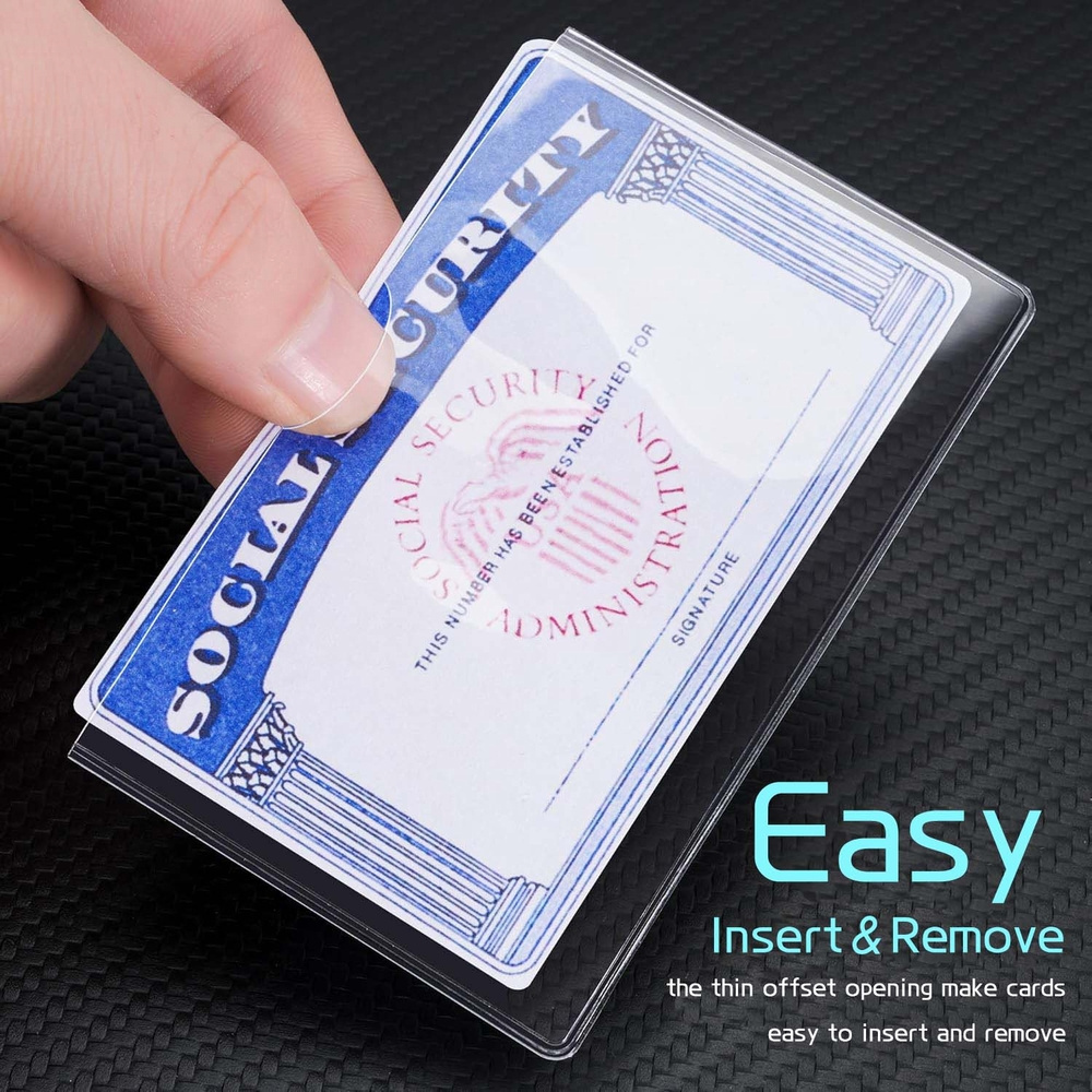 Father’s Day 8-Pack Heavy-Duty PVC ID Card Protectors Clear Waterproof Badge Sleeves - Image 3