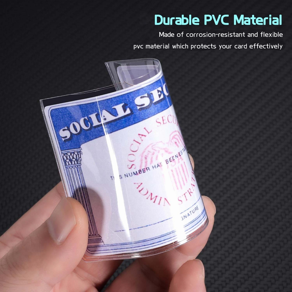 Father’s Day 8-Pack Heavy-Duty PVC ID Card Protectors Clear Waterproof Badge Sleeves - Image 2