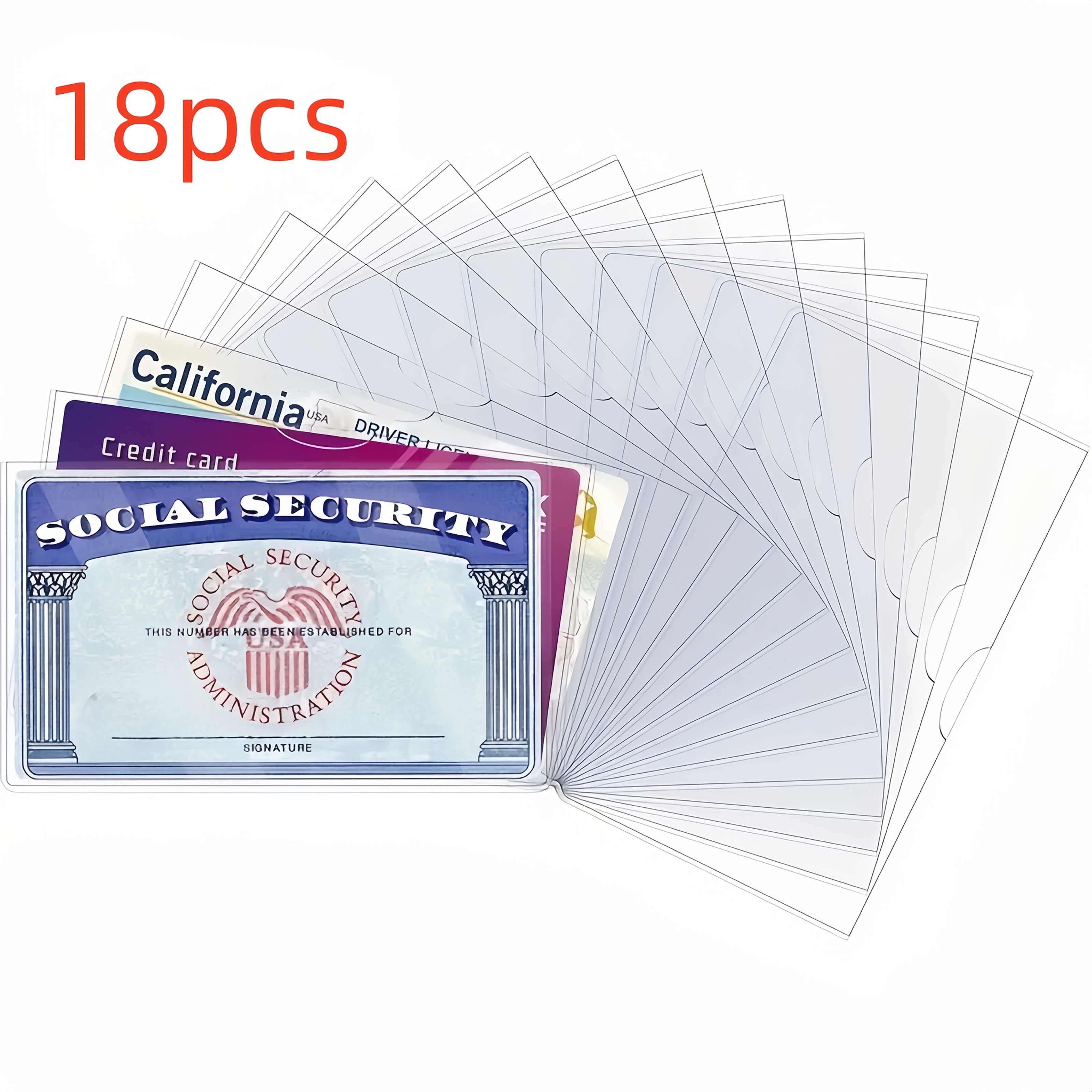 Father’s Day 8-Pack Heavy-Duty PVC ID Card Protectors Clear Waterproof Badge Sleeves - Image 6