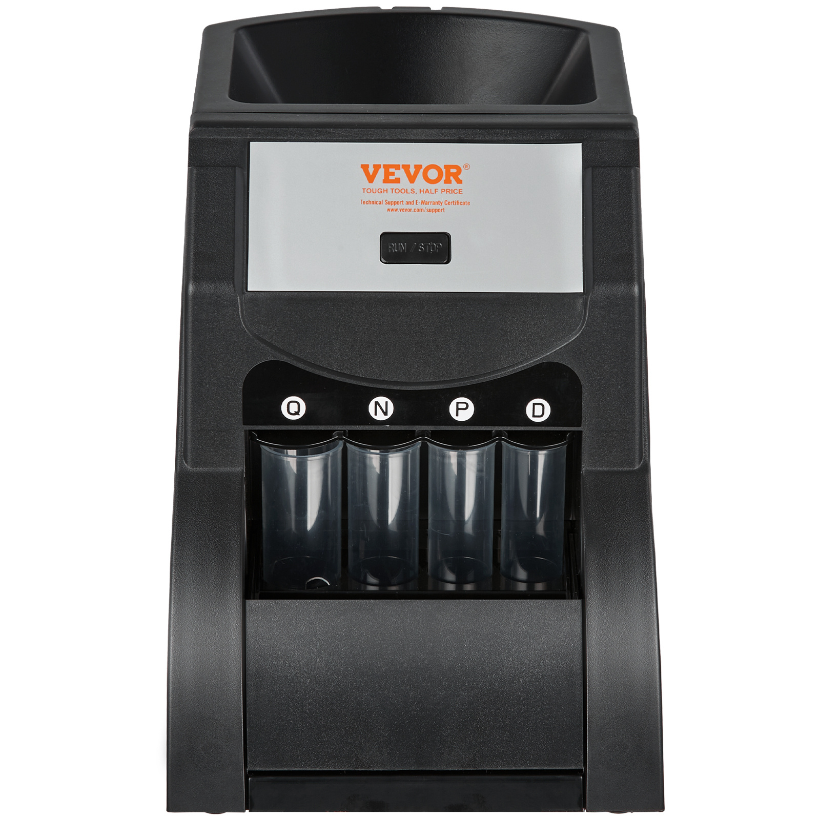 VEVOR USD Coin Sorter Machine with Wrapper, Sorts 230 Coins/Min, Holds 200 Coins, Black - Image 9