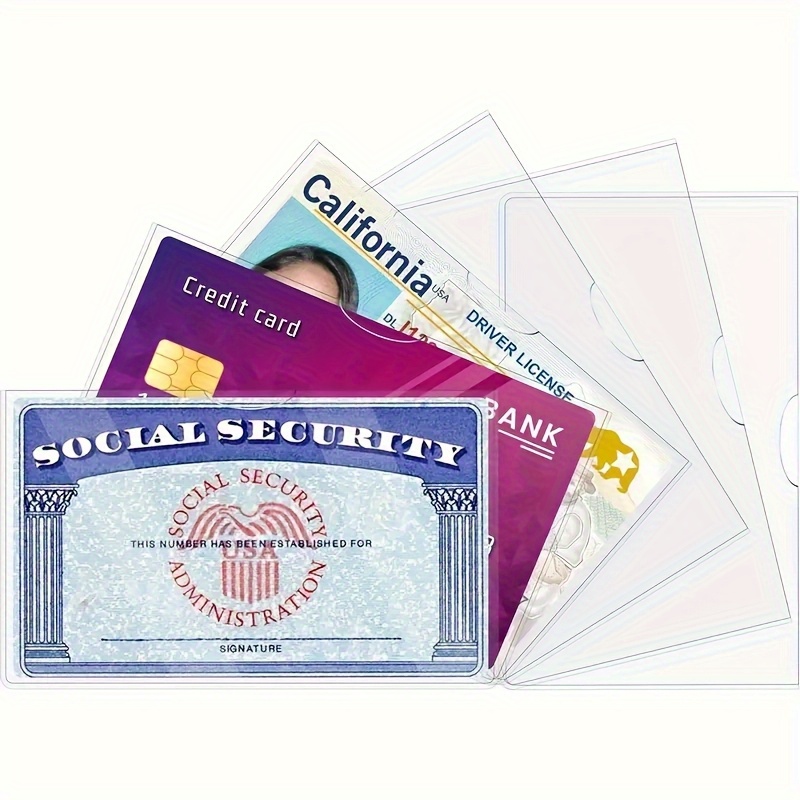 Father’s Day 8-Pack Heavy-Duty PVC ID Card Protectors Clear Waterproof Badge Sleeves - Image 4